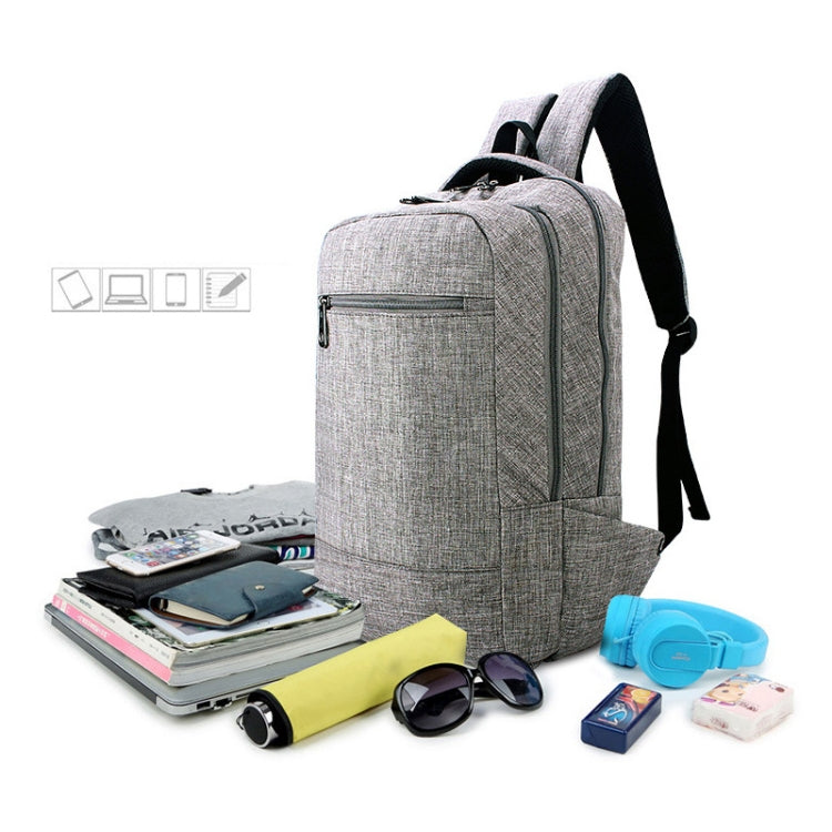 Universal Multi-Function Canvas Cloth Laptop Computer Shoulders Bag Business Backpack Students Bag, Size: 43x28x12cm, For 15.6 inch and Below Macbook, Samsung, Lenovo, Sony, DELL Alienware, CHUWI, ASUS, HP(Magenta) - Backpack by buy2fix | Online Shopping UK | buy2fix