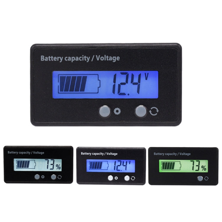 H6133 12V-84V Lead-acid Battery Voltage Tester Percentage Voltmeter Gauge Lithium Battery Status Monitor(Blue Light) - Consumer Electronics by buy2fix | Online Shopping UK | buy2fix