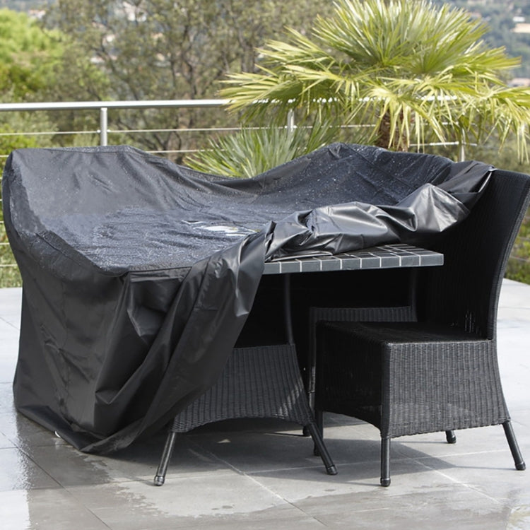 Anti-UV Waterproof Dust-proof 210D Oxford Cloth Folding Table Chairs Protective Cover Outdoor Furniture Set Cover, Size: 242*162*100cm(Black) - Home & Garden by buy2fix | Online Shopping UK | buy2fix