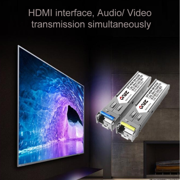 OPT882 HDMI Extender (Receiver & Sender) Fiber Optic Extender , Transmission Distance: 20KM (EU Plug) - Amplifier by buy2fix | Online Shopping UK | buy2fix