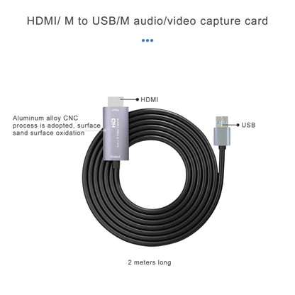 Z36 HDMI Male to USB Male HD Video Capture Card, Cable Length: 2m - Video Capture Solutions by buy2fix | Online Shopping UK | buy2fix