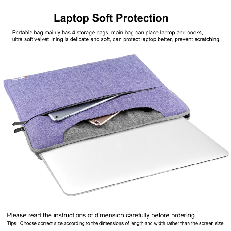 HAWEEL 15.6inch Laptop Handbag, For Macbook, Samsung, Lenovo, Sony, DELL Alienware, CHUWI, ASUS, HP, 15.6 inch and Below Laptops(Purple) - 13.3 inch by HAWEEL | Online Shopping UK | buy2fix