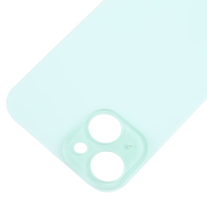 For iPhone 15 Easy Replacement Big Camera Hole Glass Back Battery Cover(Green) -  by buy2fix | Online Shopping UK | buy2fix