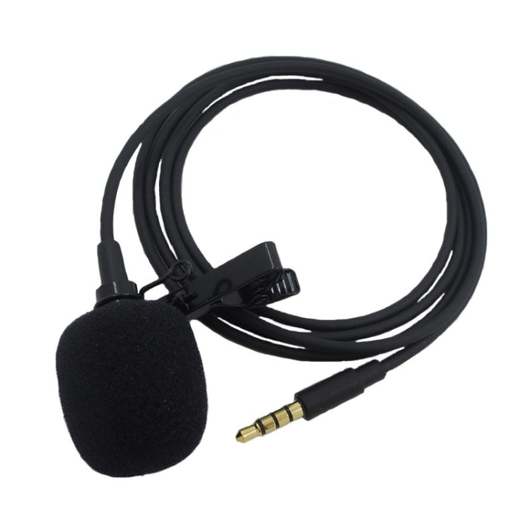 ZS0154 Recording Clip-on Collar Tie Mobile Phone Lavalier Microphone, Cable length: 2.5m (Black) -  by buy2fix | Online Shopping UK | buy2fix
