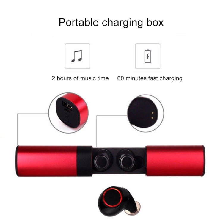 Drawer Type S2 Ear-in TWS Bluetooth V5.0 Wireless Earphones(Gold) - TWS Earphone by buy2fix | Online Shopping UK | buy2fix