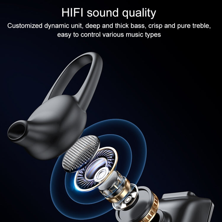 USAMS BT2 Brushed Single Ear Wireless Bluetooth Headphones(Black) - Bluetooth Earphone by USAMS | Online Shopping UK | buy2fix