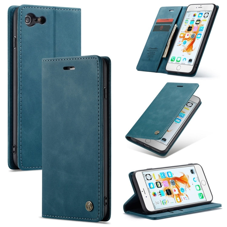 CaseMe-013 Multifunctional Retro Frosted Horizontal Flip Leather Case for iPhone 6 Plus / 6s Plus, with Card Slot & Holder & Wallet(Blue) - More iPhone Cases by CaseMe | Online Shopping UK | buy2fix