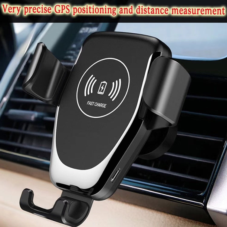 C6 Gravity Induction Car Qi Wireless Charger Fast Charging Air Vent Phone Holder(White) - Car Holders by buy2fix | Online Shopping UK | buy2fix