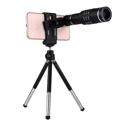 Universal 18X Magnification Lens Mobile Phone 3 in 1 Telescope + Tripod Mount + Mobile Phone Clip(Black) - Telescope & Microscope by buy2fix | Online Shopping UK | buy2fix