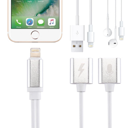 8 Pin Male to Female Charger + 8 Pin Female Audio Adapter, Support iOS 10.3.1 or Above Phones & Call Function - Earphone Adapter by buy2fix | Online Shopping UK | buy2fix