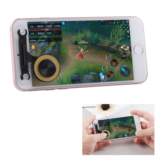 Q9 Direct Mobile Games Joystick Artifact Hand Travel Button Sucker for iPhone, Android Phone, Tablet(Gold) - Handle Shooter by buy2fix | Online Shopping UK | buy2fix