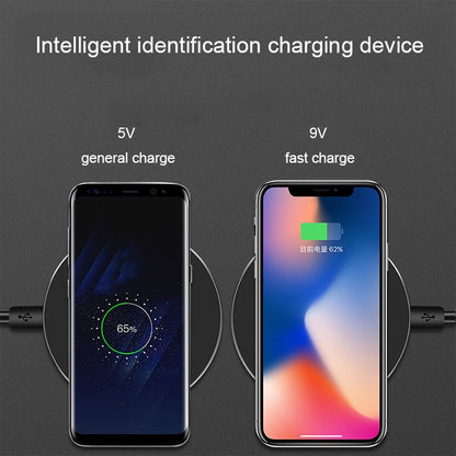 GY-68 Ultra-Thin Aluminum Alloy Wireless Fast Charging Qi Charger Pad(Gold) - Wireless Charger by buy2fix | Online Shopping UK | buy2fix