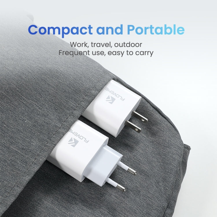 FLOVEME 20W PD 3.0 Travel Fast Charger Power Adapter, EU Plug (White) - Apple Accessories by FLOVEME | Online Shopping UK | buy2fix