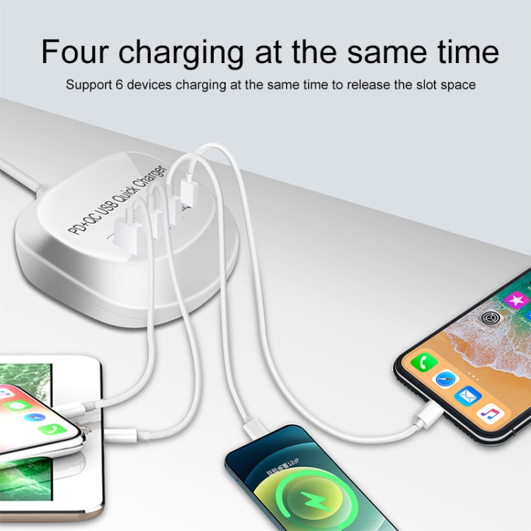 WLX-T3P 4 In 1 PD + QC Multi-function Smart Fast Charging USB Charger(AU Plug) - Multifunction Charger by buy2fix | Online Shopping UK | buy2fix