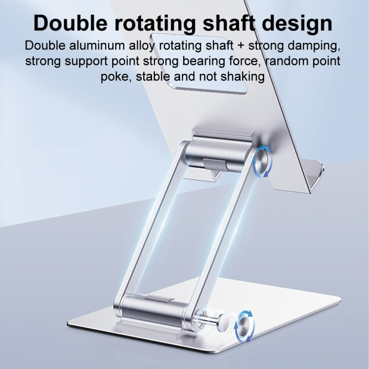 R-JUST SJ33 Aluminum Alloy Folding Phone / Tablet Stand(Silver) - Desktop Holder by R-JUST | Online Shopping UK | buy2fix