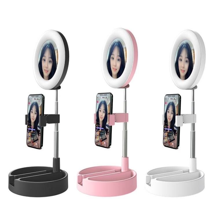 WK G3 Folding Storage Type Desktop Multi-function Live Light Makeup Mirror Holder (White) - Selfie Light by WK | Online Shopping UK | buy2fix