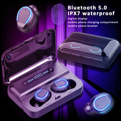 F9-5 Intelligent Noise Cancelling Touch Bluetooth Earphone with Charging Box, Supports Three-screen LED Power Display & HD Call & Power Bank & Siri(Black) - Bluetooth Earphone by buy2fix | Online Shopping UK | buy2fix