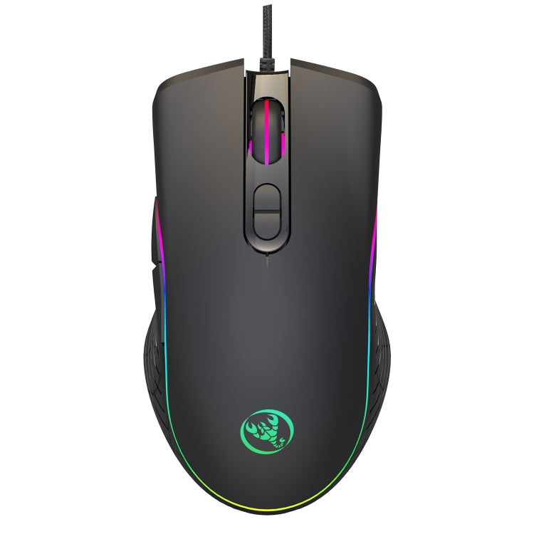 HXSJ A867 USB 6400DPI Four-speed Adjustable RGB Illuminate Wired E-sport Gaming Mouse, Length: 1.5m - Wired Mice by HXSJ | Online Shopping UK | buy2fix