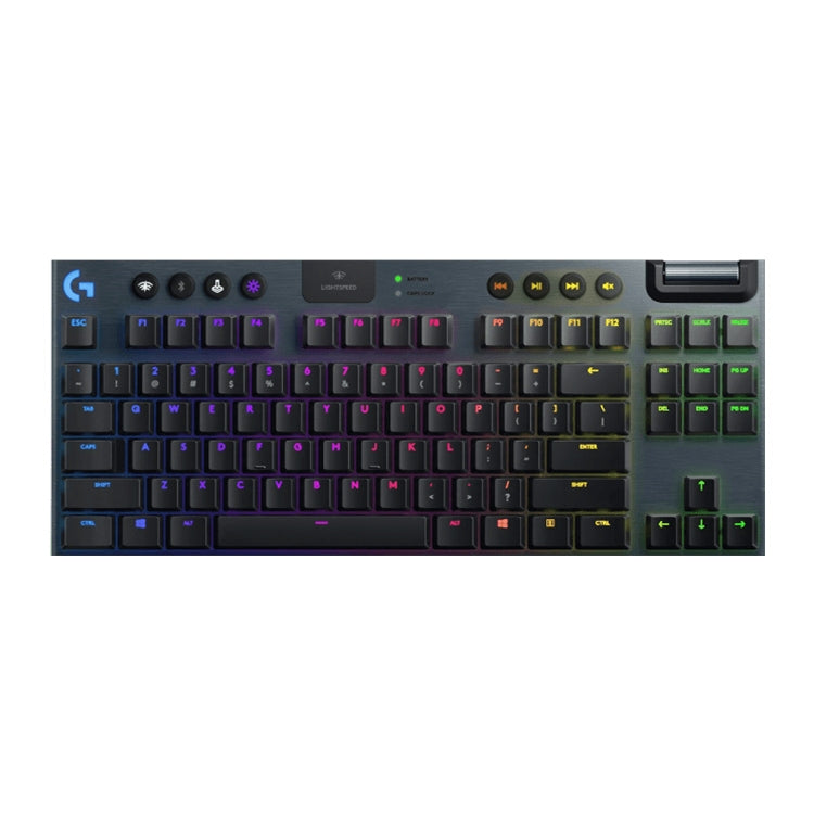 Logitech G913 TKL Wireless RGB Mechanical Gaming Keyboard, Tea Shaft (GL-Tactile)(Black) - Wireless Keyboard by Logitech | Online Shopping UK | buy2fix