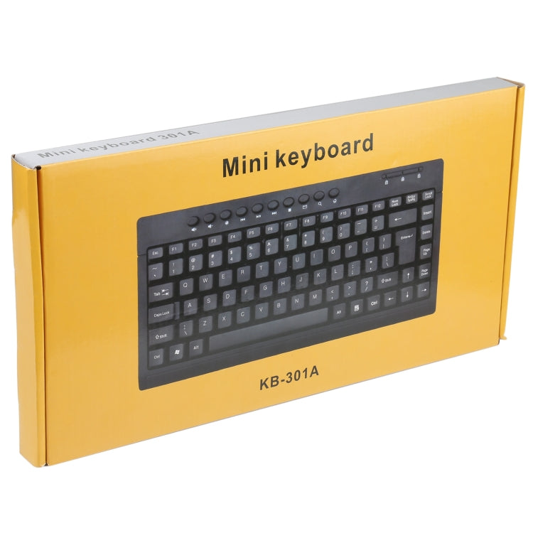 KB-301A Multimedia Notebook Mini Wired Keyboard, English Version (Black) -  by buy2fix | Online Shopping UK | buy2fix