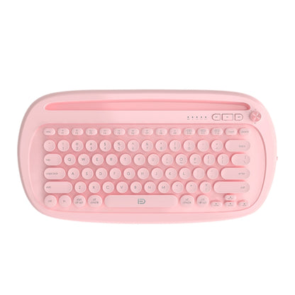 FOETOR K520t Mini Three Modes Wireless Bluetooth Keyboard(Pink) - Wireless Keyboard by FOETOR | Online Shopping UK | buy2fix