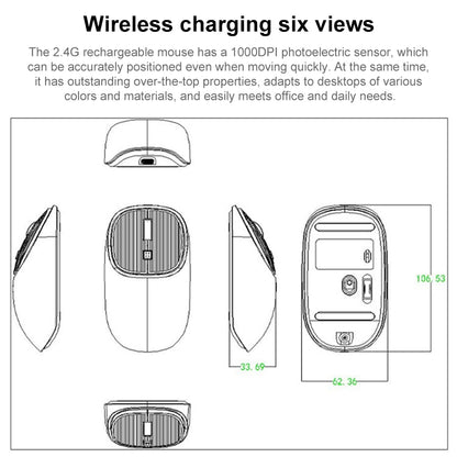 MKESPN SXS-5600 Type-C Rechargeable 2.4G Wireless Mouse(Blue) - Wireless Mice by MKESPN | Online Shopping UK | buy2fix