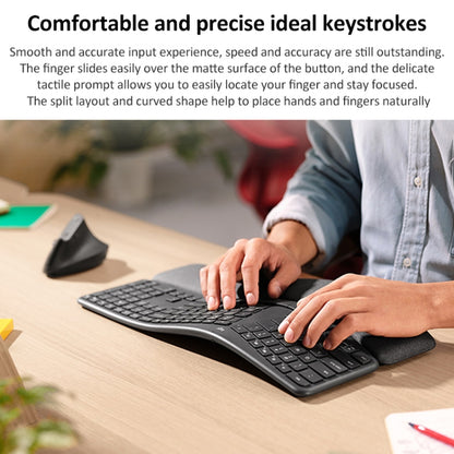 Logitech ERGO K860 2.4G Wireless Keyboard Bluetooth Dual Mode Ergonomic Split Keyboard - Wireless Keyboard by Logitech | Online Shopping UK | buy2fix