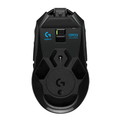 Logitech G903 LIGHTSPEED 16000 DPI 11 Buttons HERO 16K Sensor RGB Backlight Left and Right Hands Universal Wireless Optical Gaming Mouse (Black) - Wireless Mice by Logitech | Online Shopping UK | buy2fix