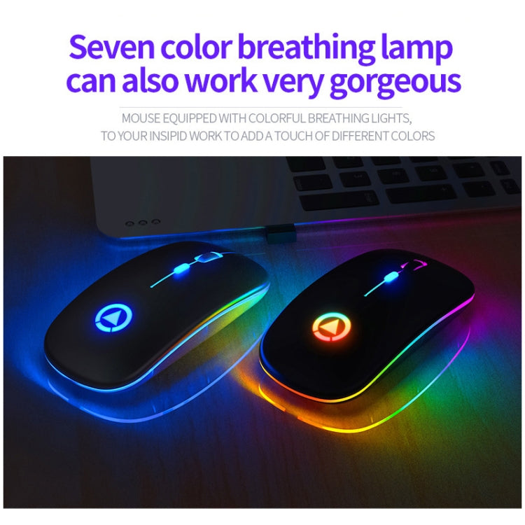 YINDIAO A2 BT3.0 + BT5.0 + 2.4GHz 1600DPI 3-modes Adjustable RGB Light Wireless Silent Bluetooth Mouse (Rose Gold) - Computer & Networking by YINDIAO | Online Shopping UK | buy2fix