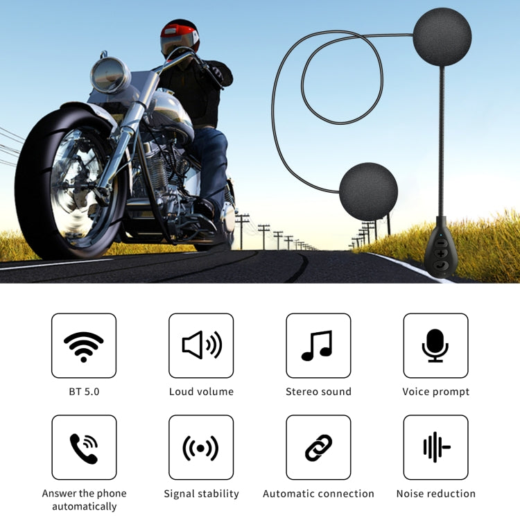 T6 Motorcycle Helmet Bluetooth V5.0 Headset - Consumer Electronics by buy2fix | Online Shopping UK | buy2fix