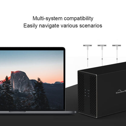 Blueendless USB-B Interface 3.5 inch 2 Bay RAID Combination Array HDD External Enclosure (UK Plug) - HDD Enclosure by Blueendless | Online Shopping UK | buy2fix