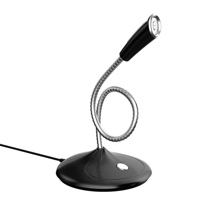 BK Desktop Gooseneck Adjustable USB Wired Audio Microphone, Built-in Sound Card, Compatible with PC / Mac for Live Broadcast, Show, KTV, etc.(Black) - Consumer Electronics by buy2fix | Online Shopping UK | buy2fix