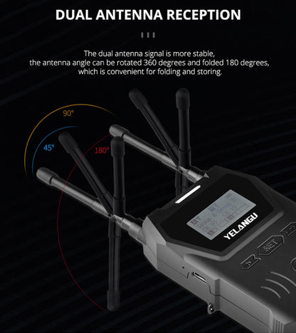 YELANGU YLG9929C MX4 Dual-Channel 100CH UHF Wireless Microphone System with Transmitter and Receiver for DSLR Cameras and Video Cameras(Black) - Consumer Electronics by YELANGU | Online Shopping UK | buy2fix