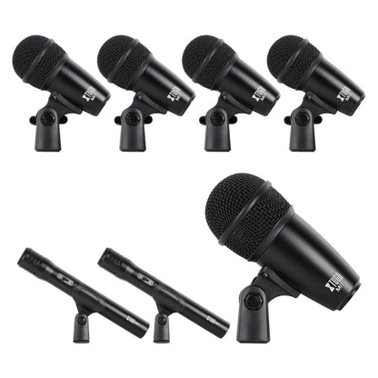 XTUGA MI7-G 7-Piece Wired Dynamic Drum Mic Kit Kick Bass Tom/Snare Cymbals Microphone Set - Microphone by XTUGA | Online Shopping UK | buy2fix
