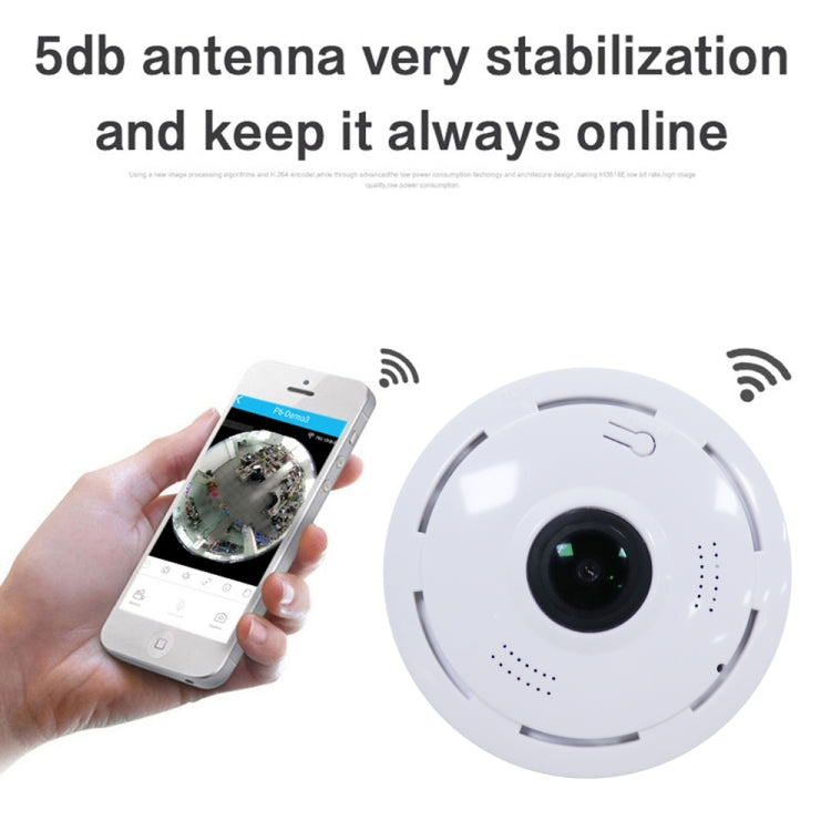 JJX-1801 Fisheye Wide Angle 1.0MP Smart Wireless Wifi IP Camera, Support TF Card (128GB Max) - Security by buy2fix | Online Shopping UK | buy2fix