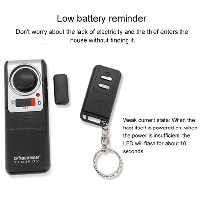 DOBERMAN SE-0137 4 in 1 Household Anti-theft Door and Window Magnetic Spring Sensor Super Loud Simple Alarm Set - Security by buy2fix | Online Shopping UK | buy2fix