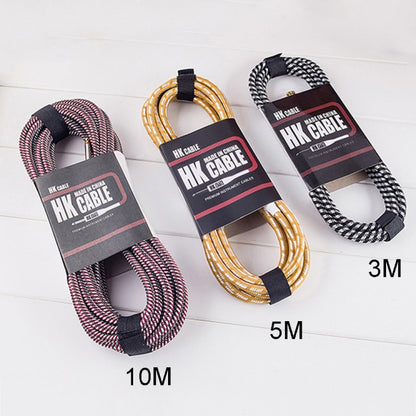 Wooden Guitar Bass Connection Cable Noise Reduction Audio Cable, Cable Length: 10m, Random Color Delivery - Consumer Electronics by buy2fix | Online Shopping UK | buy2fix