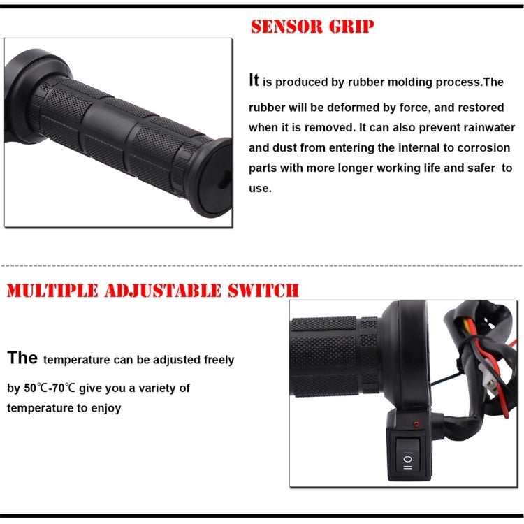 CS-203A1 Motorcycle Modified Electric Heating Hand Cover Heated Grip Handlebar, Upgrade Version - Grips by buy2fix | Online Shopping UK | buy2fix