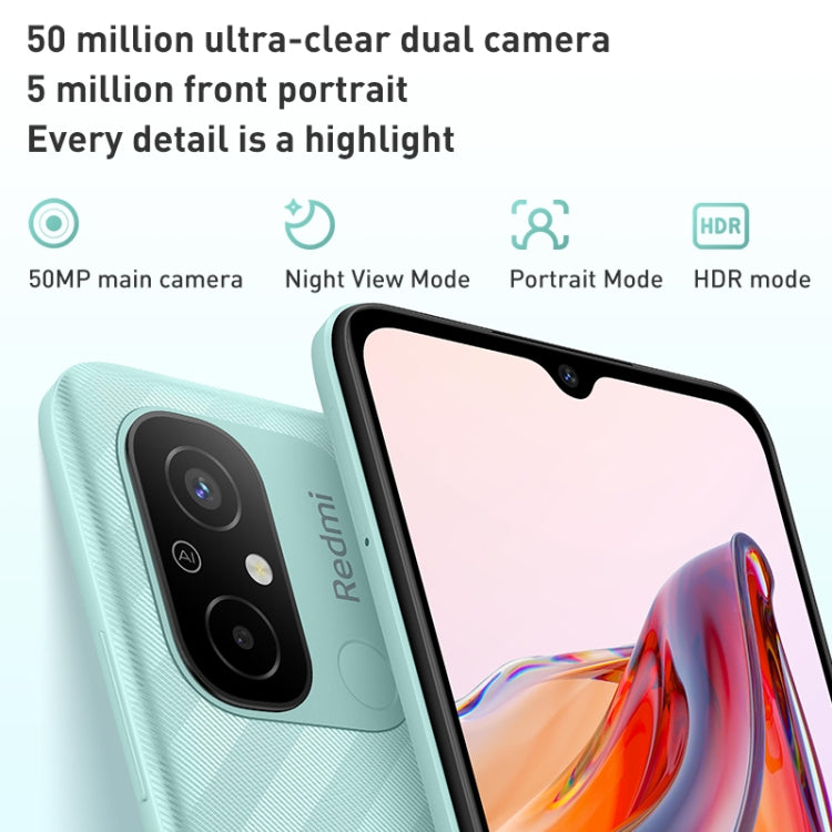 Xiaomi Redmi 12C, 50MP Camera, 4GB+64GB, 5000mAh Battery, Face Identification, 6.71 inch MIUI 13 MediaTek Helio G85 Octa Core up to 2.0GHz, Network: 4G, Dual SIM, Not Support Google Play(Mint Green) - Xiaomi Redmi by Xiaomi | Online Shopping UK | buy2fix