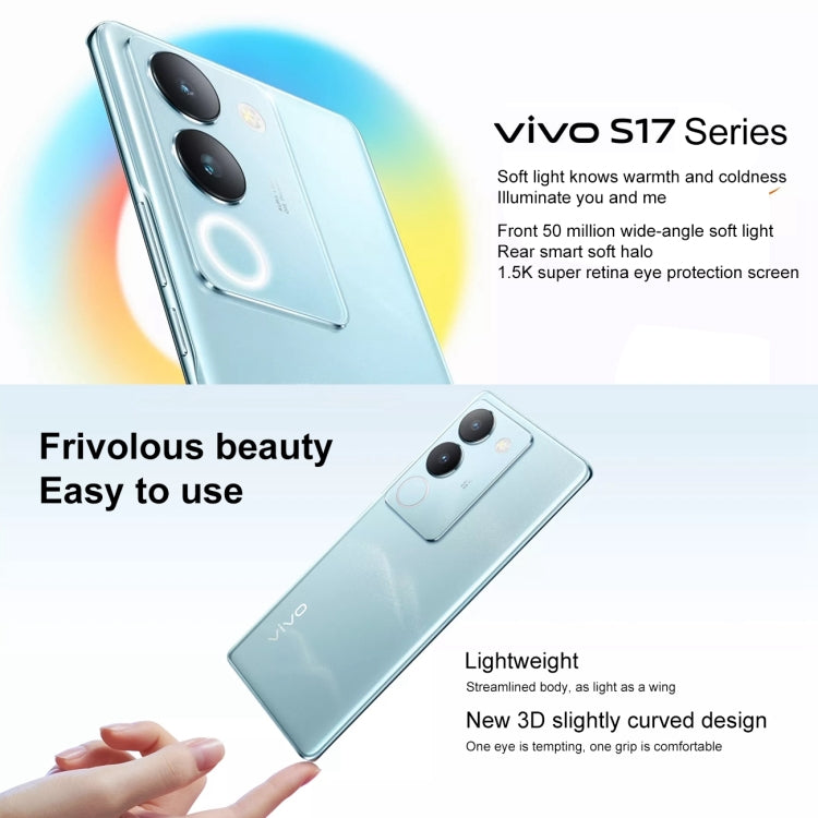 vivo S17 5G, 50MP Camera, 8GB+ 256GB, Dual Back Cameras, Srceen Fingerprint Identification, 4600mAh Battery, 6.78 inch Android 13 OriginOS 3 Snapdragon 778G+ Octa Core up to 2.5GHz, OTG, NFC, Network: 5G(Pink) - vivo by vivo | Online Shopping UK | buy2fix