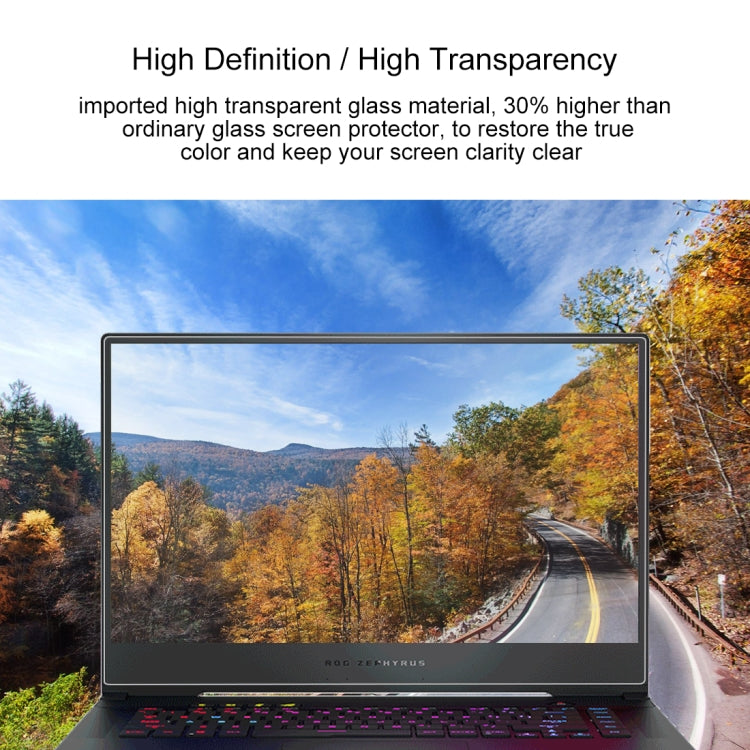 Laptop Screen HD Tempered Glass Protective Film for ASUS ROG Zephyrus M GU502 15.6 inch -  by buy2fix | Online Shopping UK | buy2fix