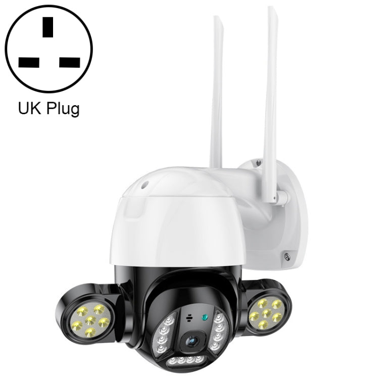 QX55 3.0 Million Pixels IP65 Waterproof 2.4G Wireless IP Camera, Support Motion Detection & Two-way Audio & Night Vision & TF Card, UK Plug - Security by buy2fix | Online Shopping UK | buy2fix