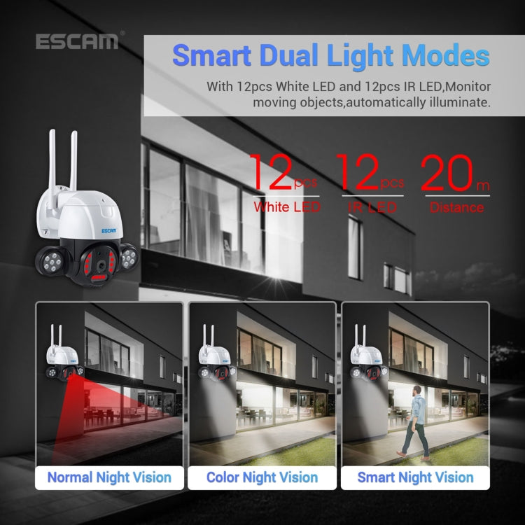 ESCAM QF233 3.0 Million Pixels Smart WiFi IP Camera, Support Auto Tracking & Night Vision & Two Way Audio & TF Card & Onvif, AU Plug - Security by ESCAM | Online Shopping UK | buy2fix
