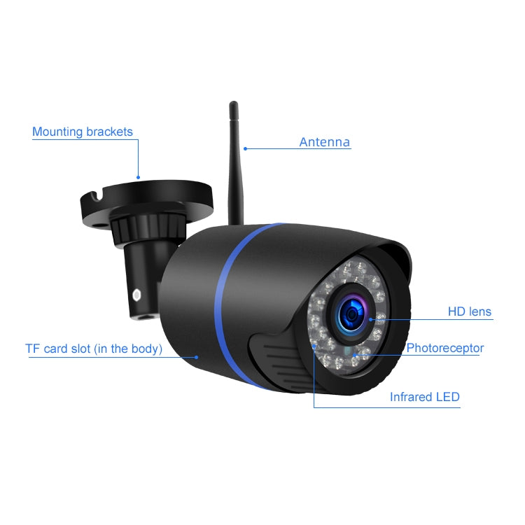 Q4 2.0 Million Pixels 1080P HD Wireless IP Camera, Support Motion Detection & Two-way Audio & Infrared Night Vision & TF Card, UK Plug - Security by buy2fix | Online Shopping UK | buy2fix