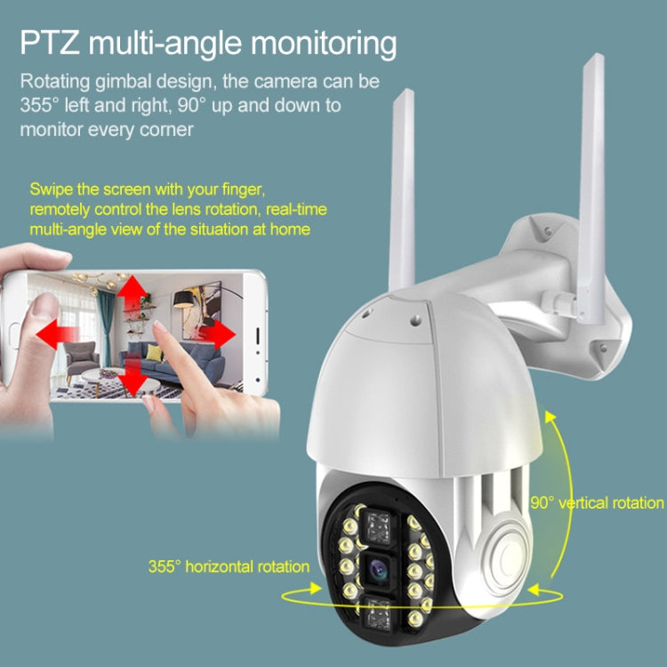 Q20 Outdoor Waterproof Mobile Phone Remotely Rotate Wireless WiFi HD Camera, Support Three Modes of Night Vision & Motion Detection Video / Alarm & Recording, US Plug - Security by buy2fix | Online Shopping UK | buy2fix