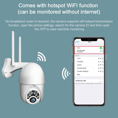 Q10 Outdoor Waterproof Mobile Phone Remotely Rotate Wireless WiFi 10 Lights IR Night Vision HD Camera, Support Motion Detection Video / Alarm & Recording, UK Plug - Security by buy2fix | Online Shopping UK | buy2fix