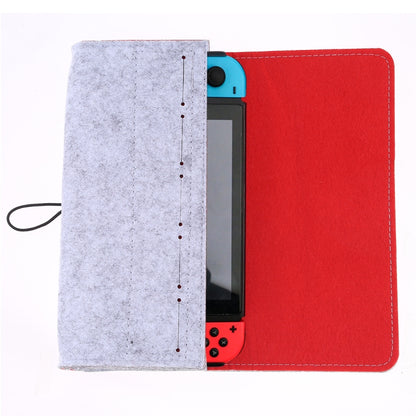 Portable Soft Felt Handbag Storage Protective Bag for Nintendo Switch(Light Grey) - Bags by buy2fix | Online Shopping UK | buy2fix