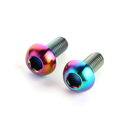 2 PCS Bicycle Accessories Titanium Bottle Cage Screw M5 12mm(Colour) -  by buy2fix | Online Shopping UK | buy2fix