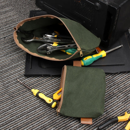 14.5 x 9 x 3cm Electrician Repair Hardware Tool Carrying Bag(Khaki) - Storage Bags & Boxes by buy2fix | Online Shopping UK | buy2fix