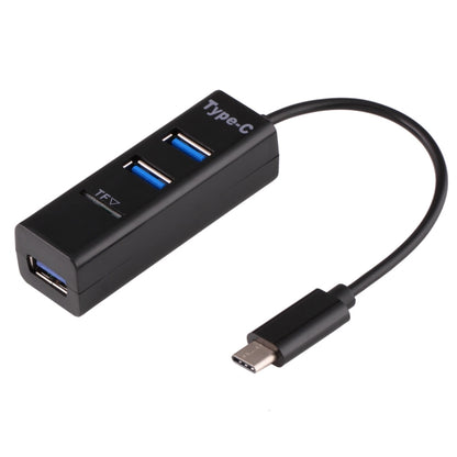 2 in 1 USB 3.1 USB-C / Type-C to USB 2.0 COMBO 3 Ports HUB + TF Card Reader(Black) - Computer & Networking by buy2fix | Online Shopping UK | buy2fix